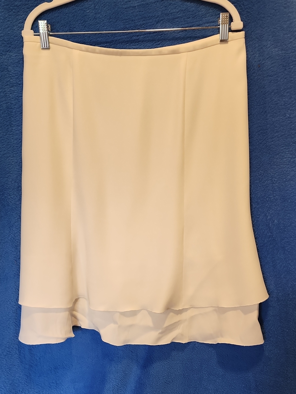 Armani Collezioni Soft Cream Layered A-Line Skirt